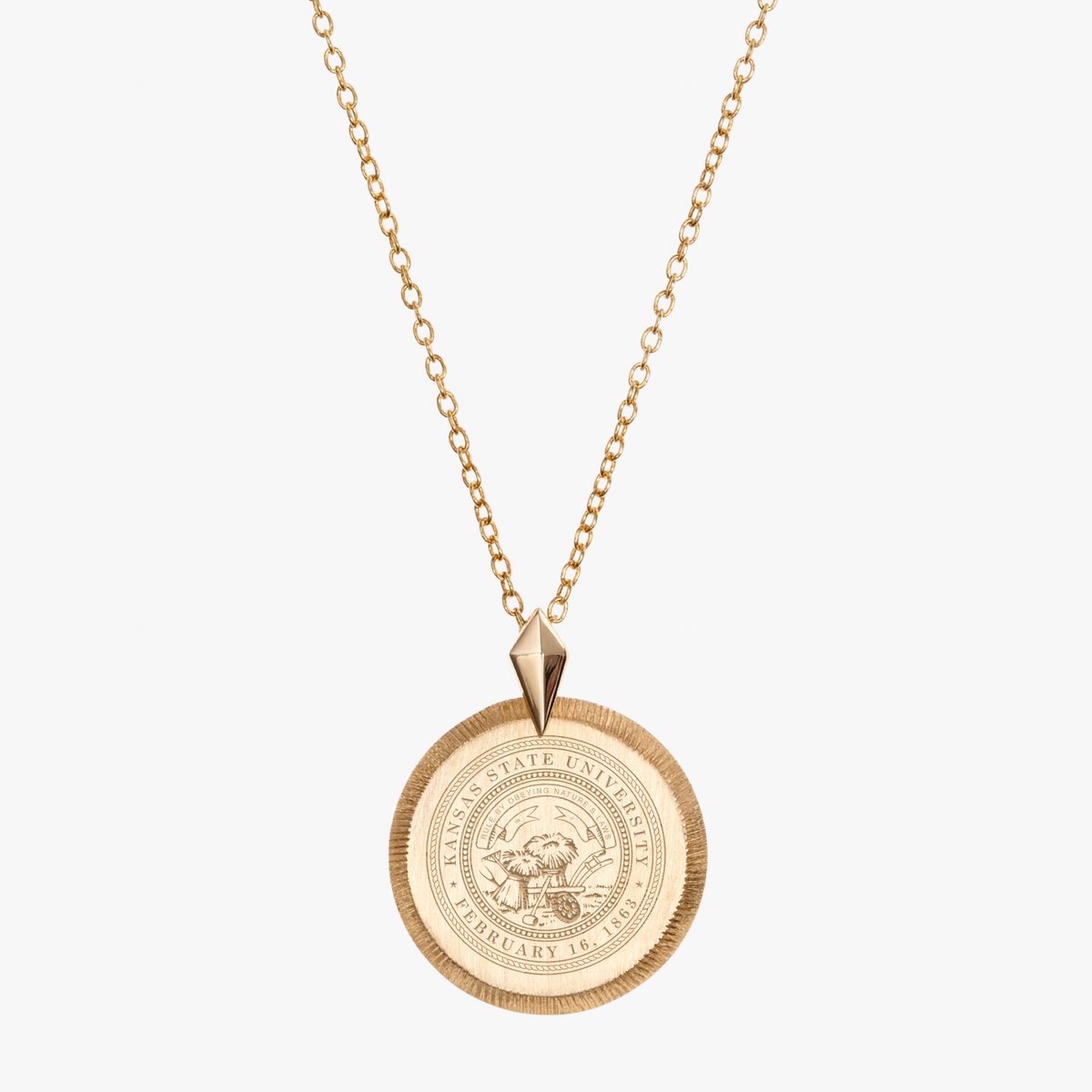 Kansas State Seal Florentine Pendant