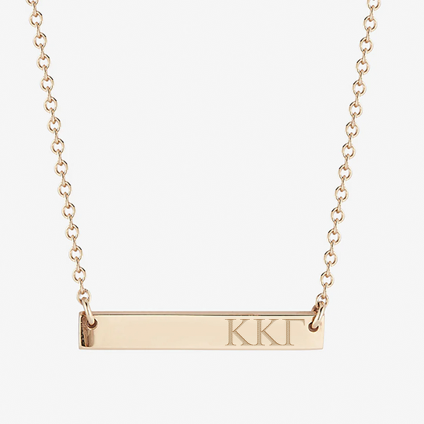 Kappa Kappa Gamma Horizontal Bar Necklace