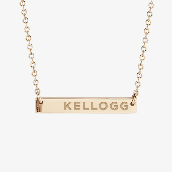 Northwestern Kellogg Horizontal Bar Necklace