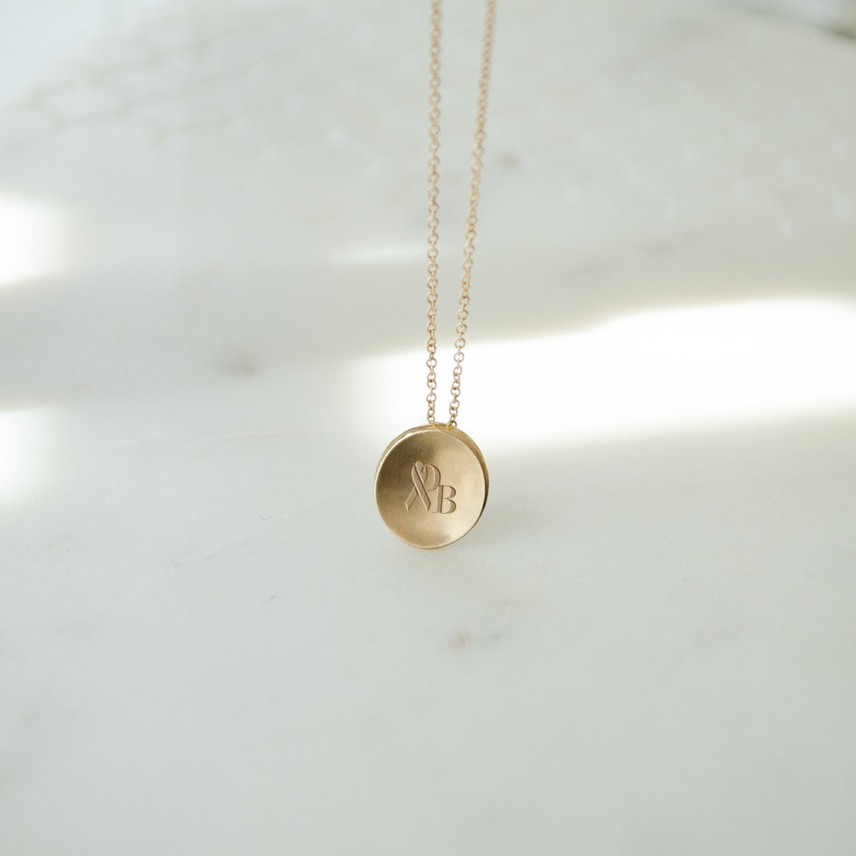Kentucky Dance Blue Organic Petite Necklace shown in Cavan Gold