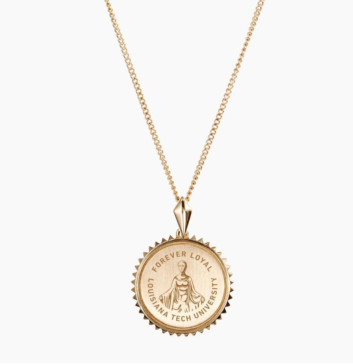 Louisiana Tech Sunburst Lady of the Mist Necklace