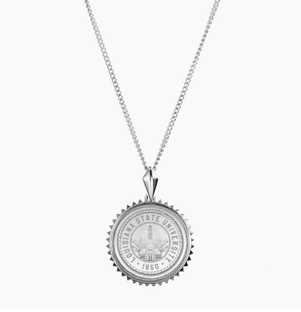 LSU Sunburst Crest Pendant