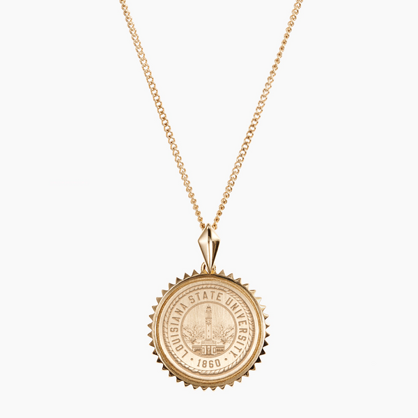 LSU Sunburst Crest Pendant