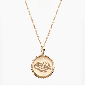 LSU Sunburst Tiger Necklace with Cable Chain