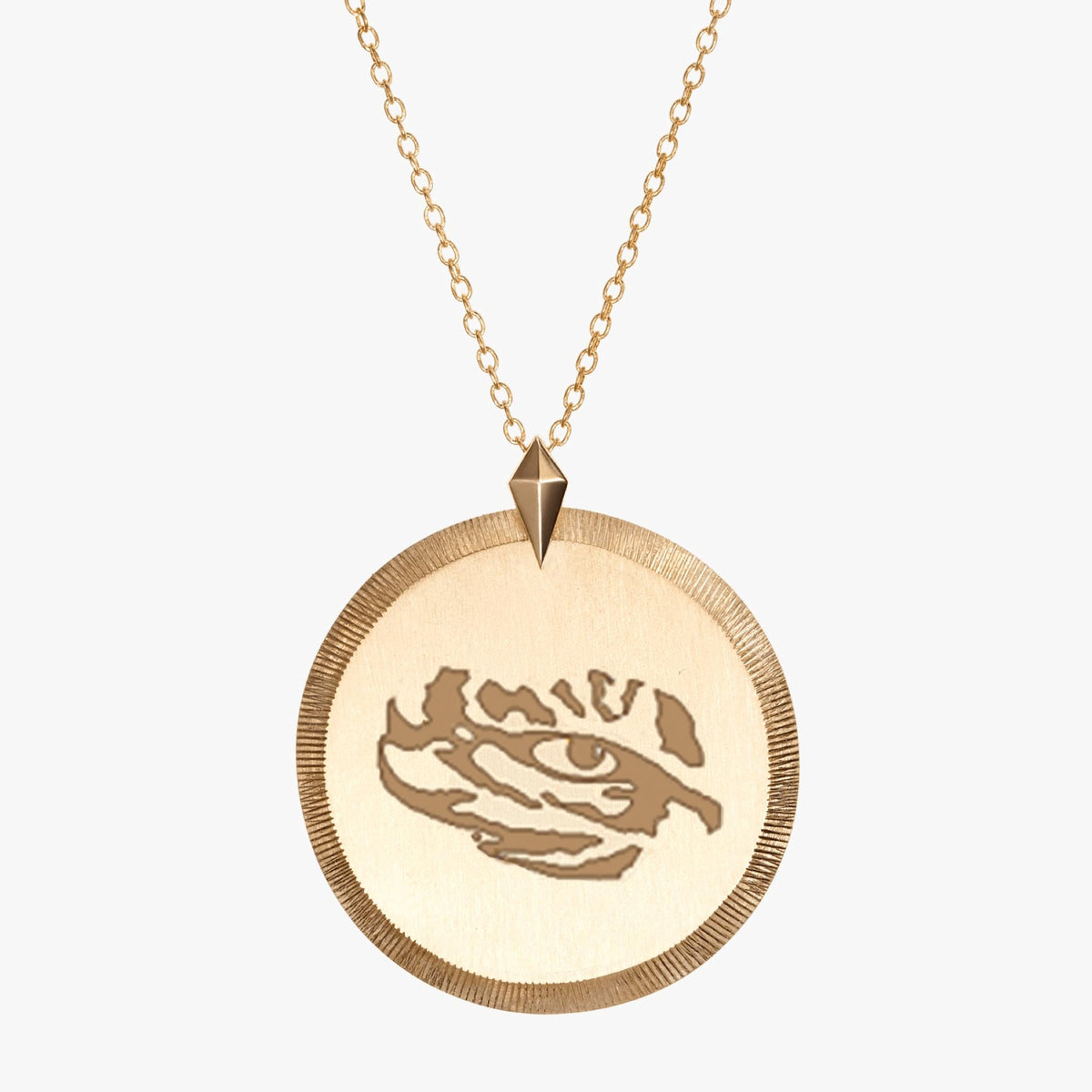 Gold LSU Florentine Tiger Necklace