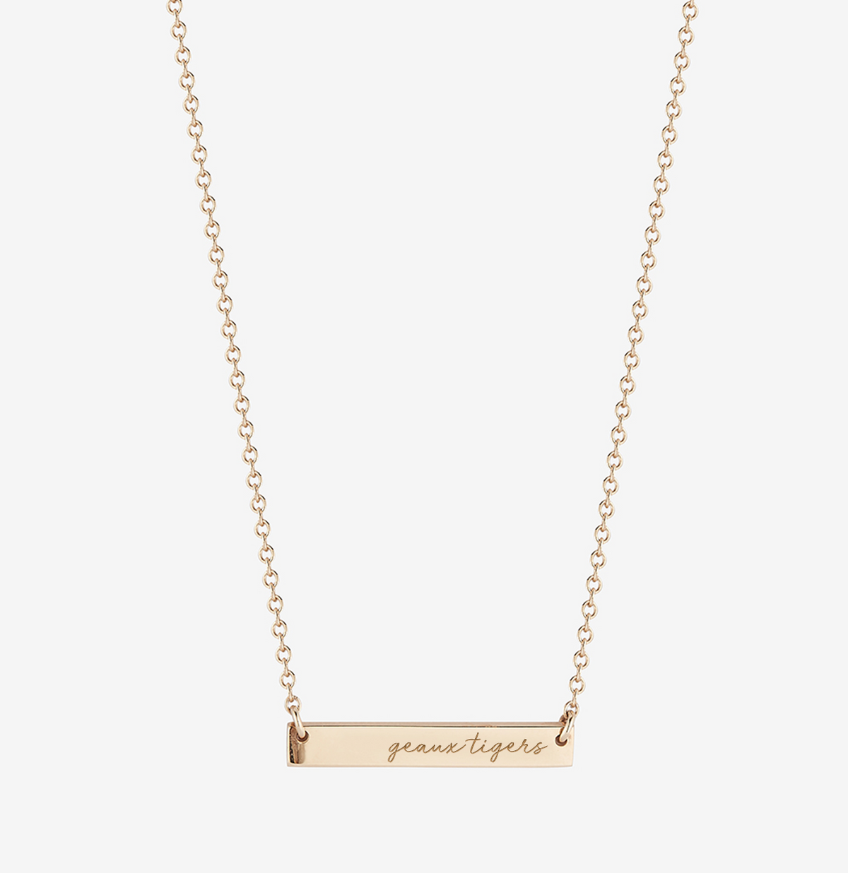 LSU Geaux Tigers Horizontal Bar Necklace