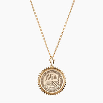 Gold Loyola of Maryland Sunburst Necklace