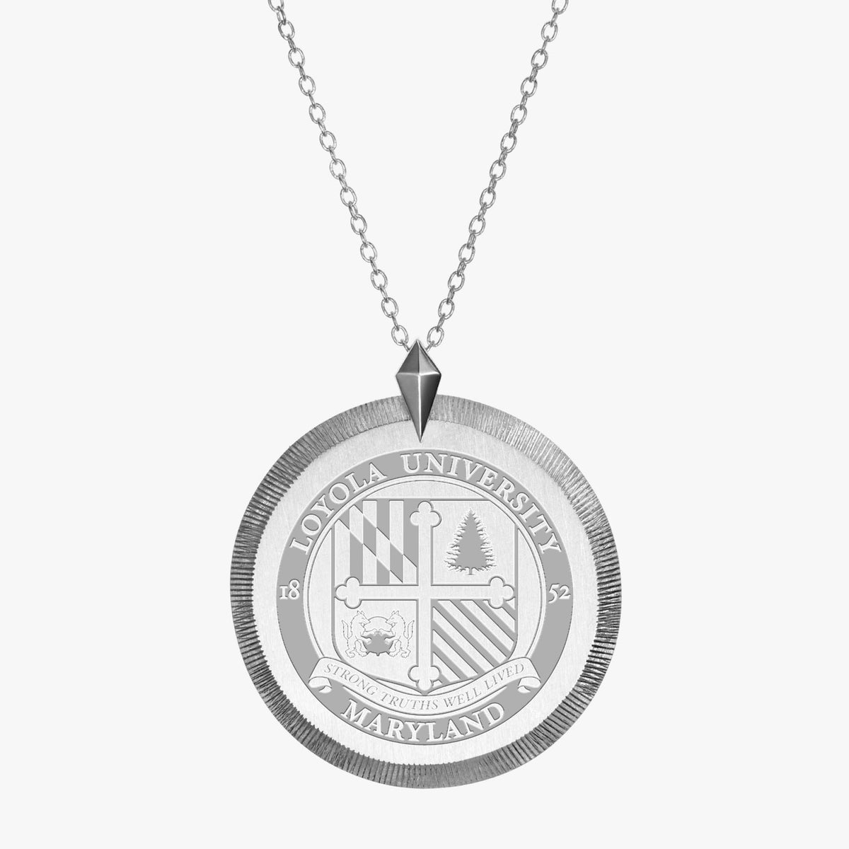 Loyola of Maryland Florentine Necklace Silver