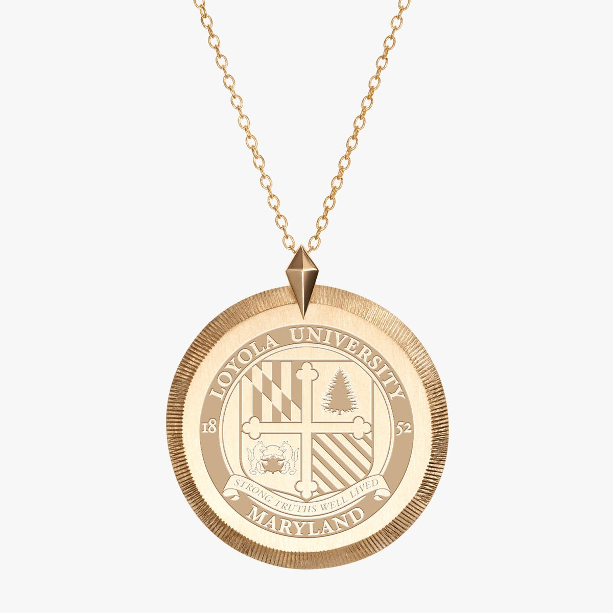 Loyola of Maryland Florentine Necklace Gold