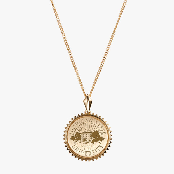 Michigan State Sunburst Necklace