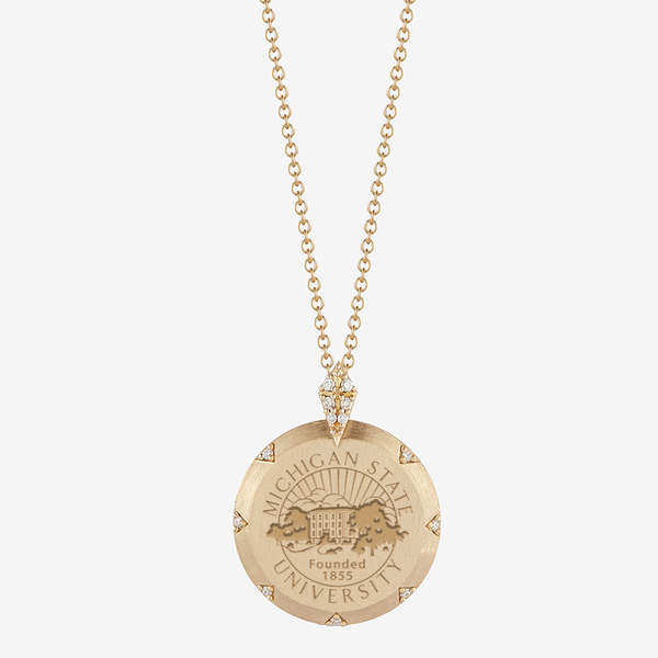 Michigan State 7-Point Diamond Pendant