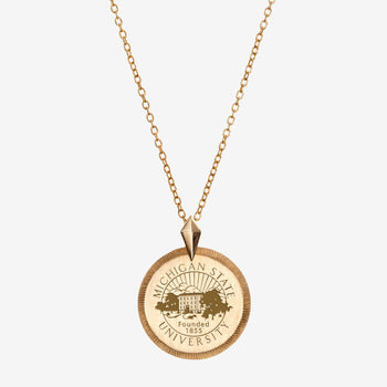 Michigan State Florentine Necklace Petite