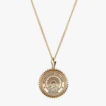 Gold Morehouse College Sunburst Necklace