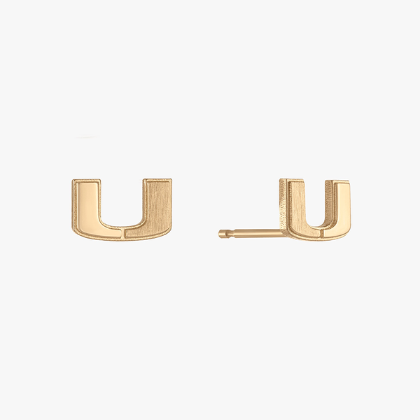 UMiami Logo Stud Earring