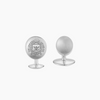Silver Michigan Crest Cufflinks