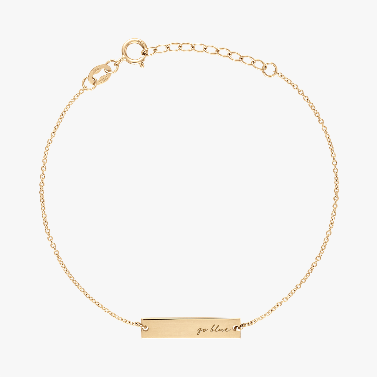 University of Michigan Go Blue Horizontal Necklace Cavan Gold