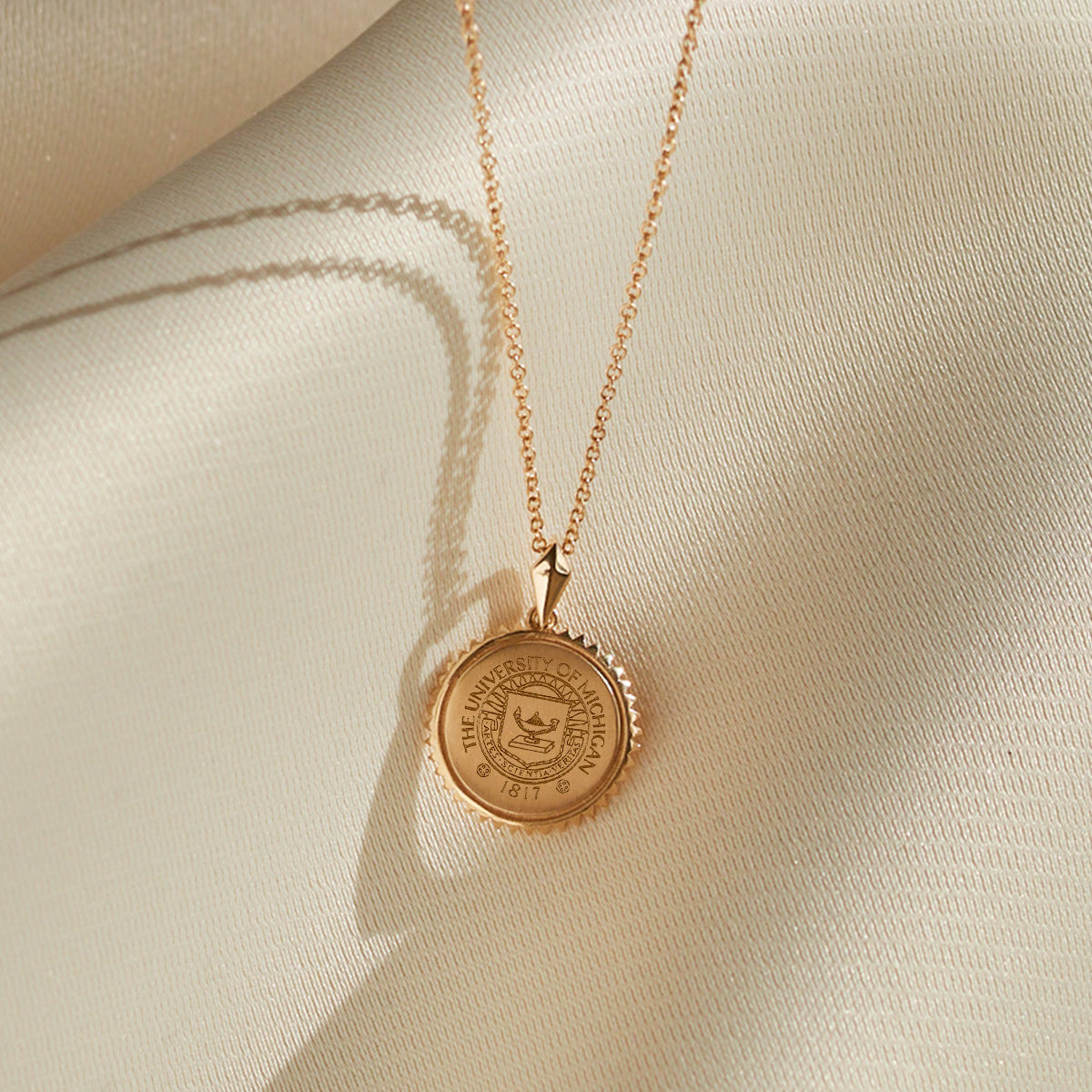 Michigan Sunburst Crest Pendant