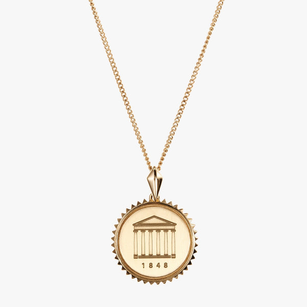 Gold Ole Miss Sunburst Necklace