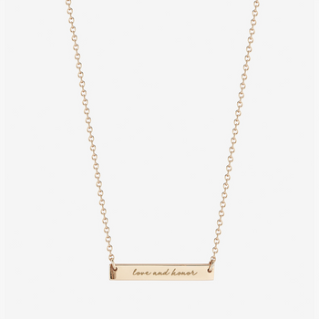 Miami (OH) Love and Honor Horizontal Bar Necklace