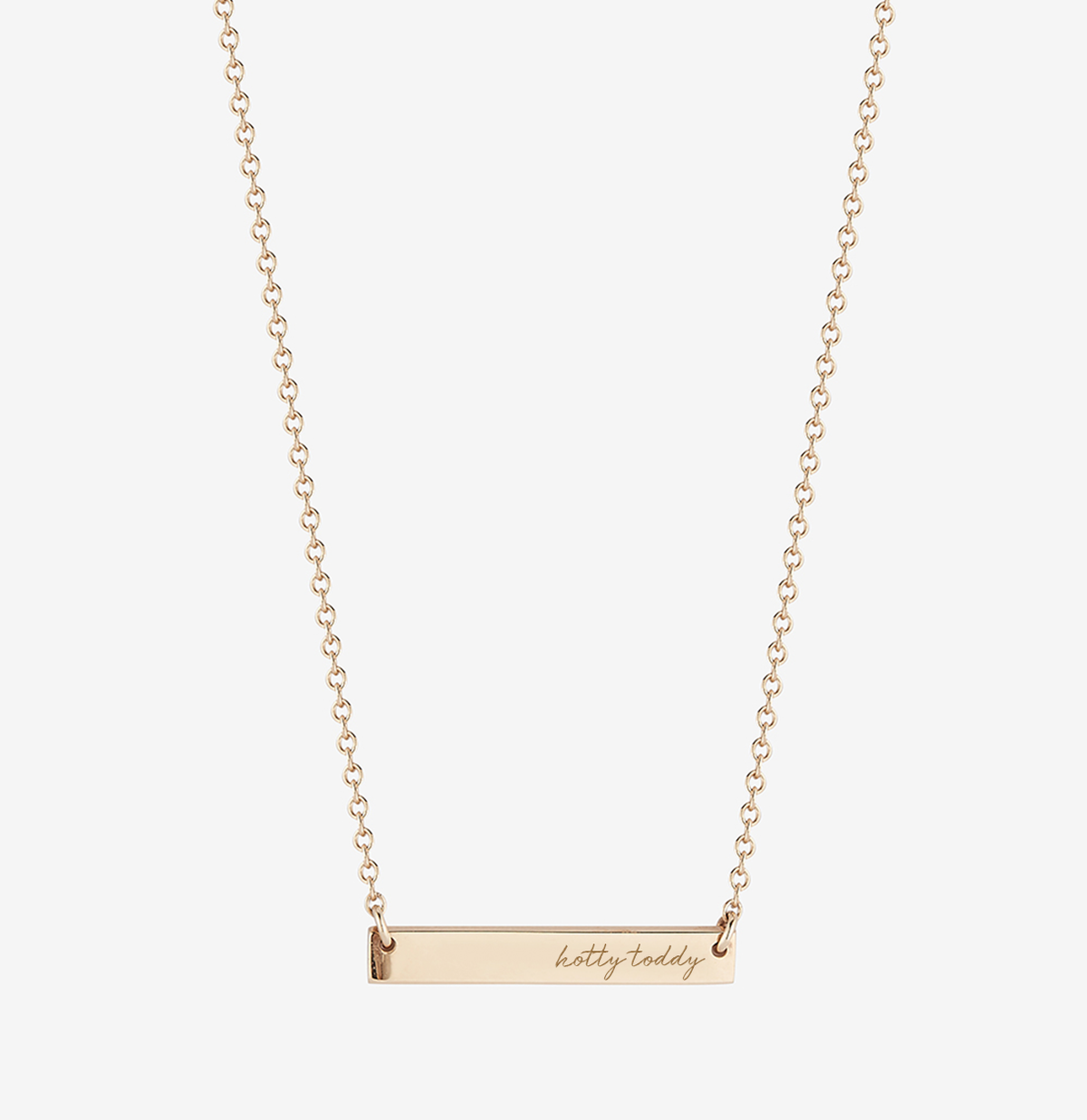 Ole Miss Horizontal Bar Necklace Cavan Gold