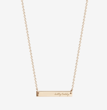 Ole Miss Horizontal Bar Necklace Cavan Gold