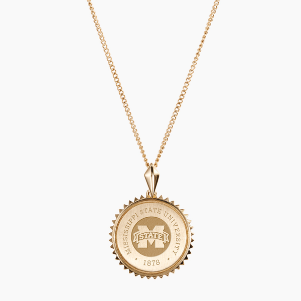 Mississippi State Crest Sunburst Pendant