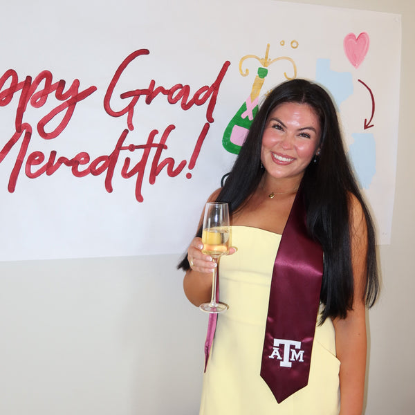 Texas A&M Crest Florentine Pendant Petite shown on figure in gold on Cable Chain