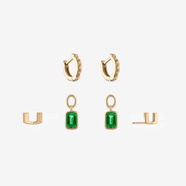 UMiami Logo Sunburst Earring Bundle