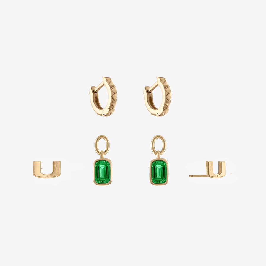 UMiami Logo Sunburst Earring Bundle