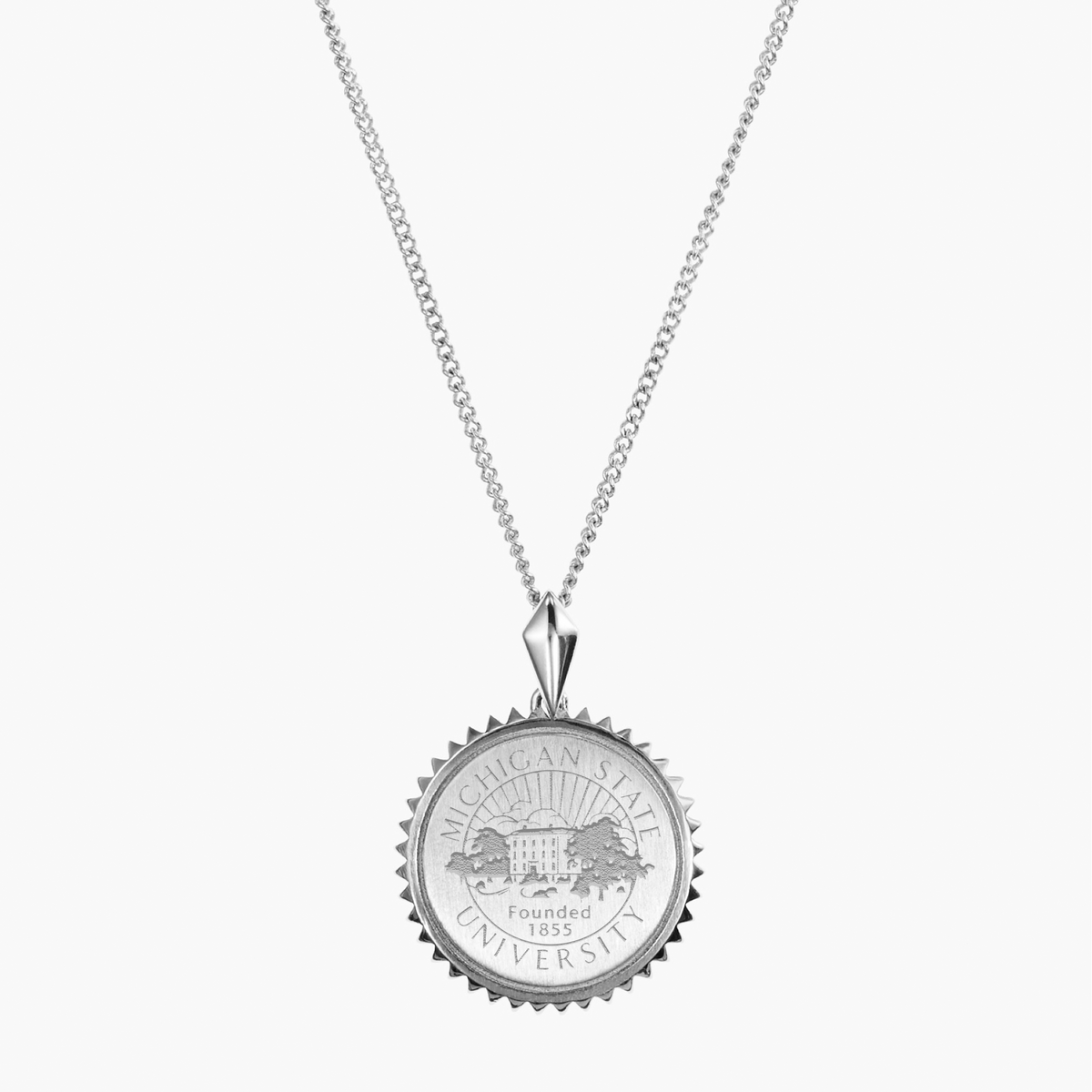 Michigan State Sunburst Pendant