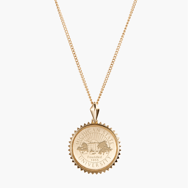 Michigan State Sunburst Pendant