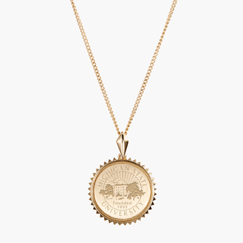 Michigan State Sunburst Pendant