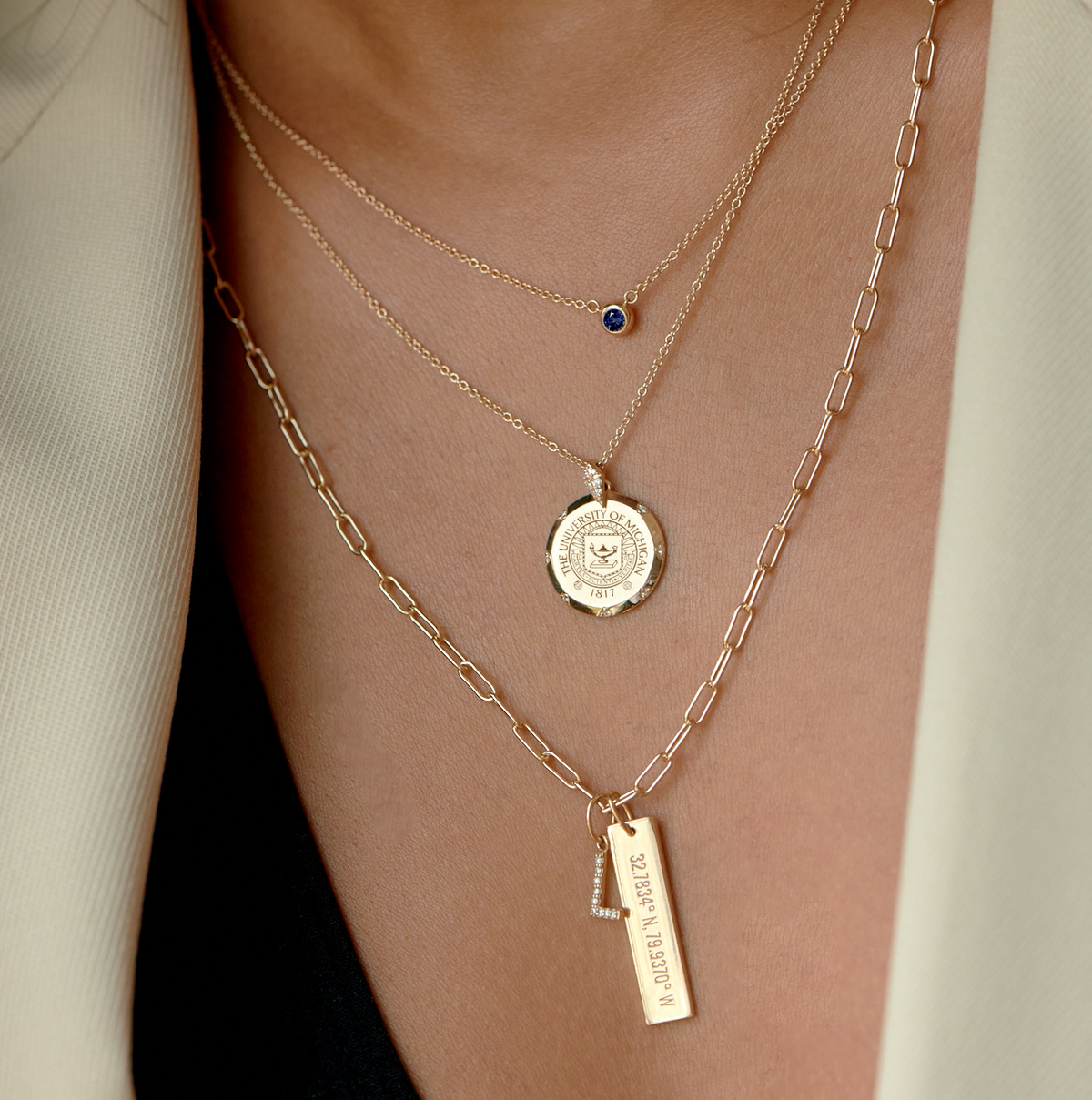 Michigan 7-Point Diamond Necklace