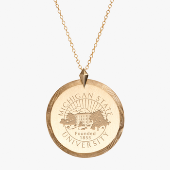 Michigan State Florentine Pendant