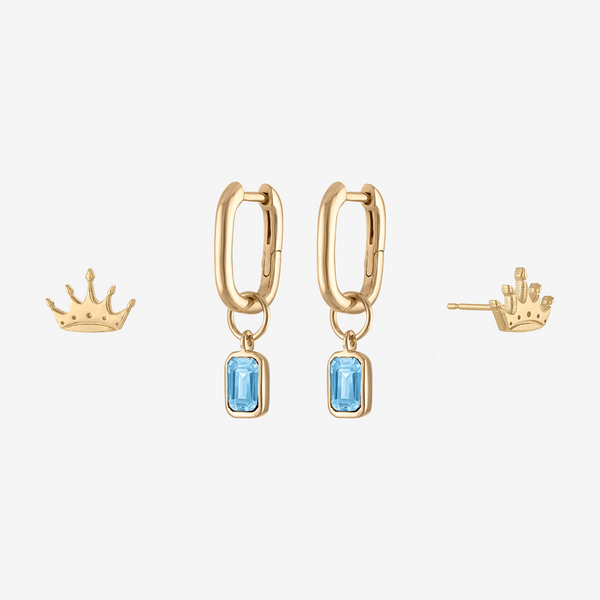 Zeta Tau Alpha Crown Mini U Earring Bundle