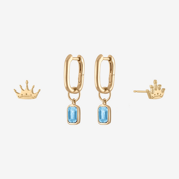 Zeta Tau Alpha Crown Mini U Earring Bundle