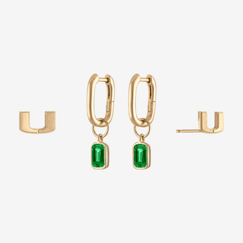 UMiami Logo Mini U Earring Bundle
