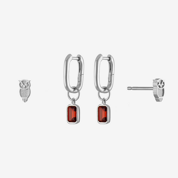 Chi Omega Owl Mini U Earring Bundle