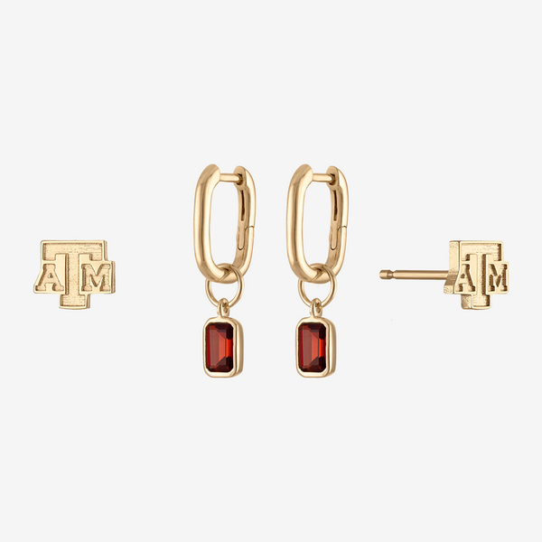 Texas A&M Logo Mini U Earring Bundle