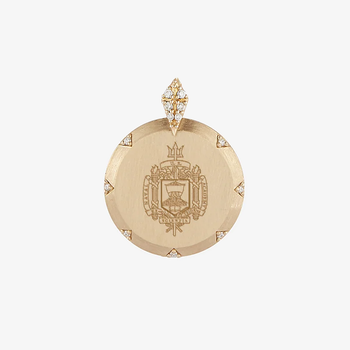 Naval Academy Crest 7-Point Diamond Pendant