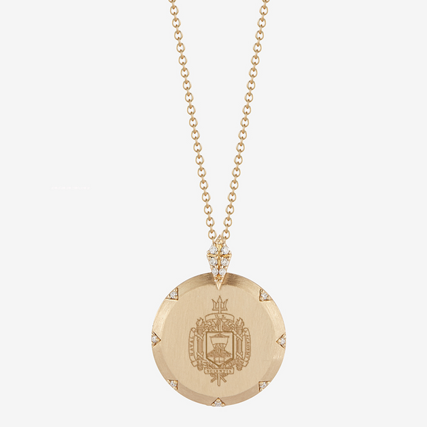 Naval Academy Crest 7-Point Diamond Pendant