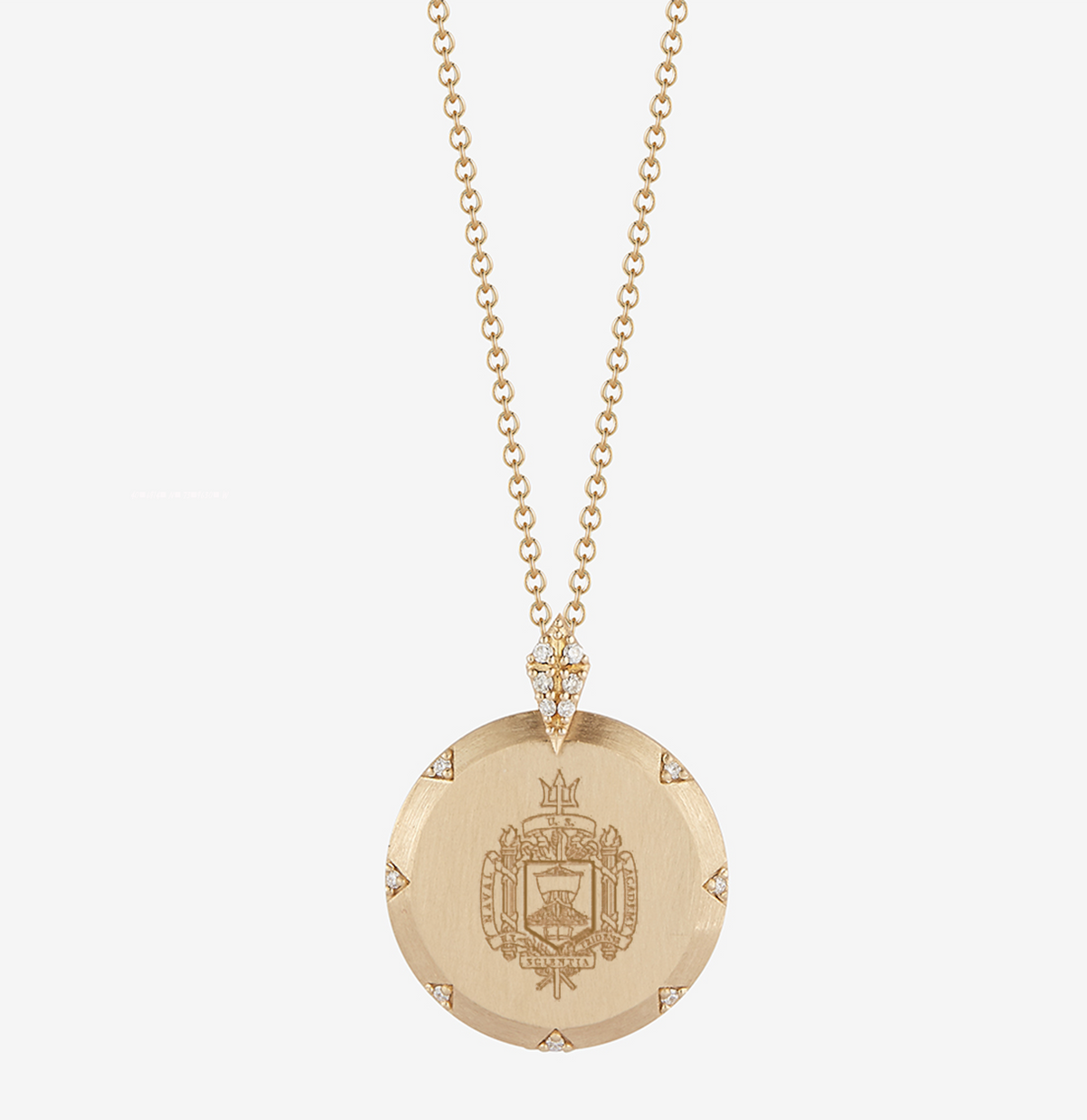 Naval Academy Crest 7-Point Diamond Pendant