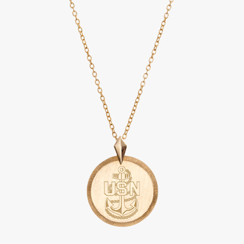 Navy Chief Insignia Florentine Pendant Petite