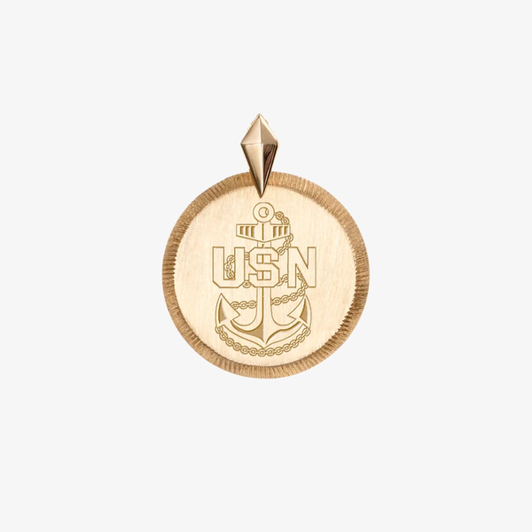 Navy Chief Insignia Florentine Pendant Petite