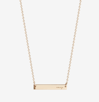 Navy Horizontal Bar Necklace