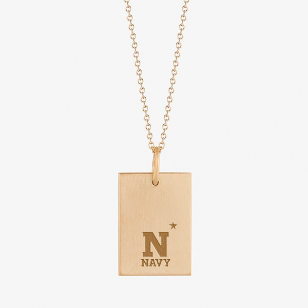 USNA N-Star Rectangle Pendant