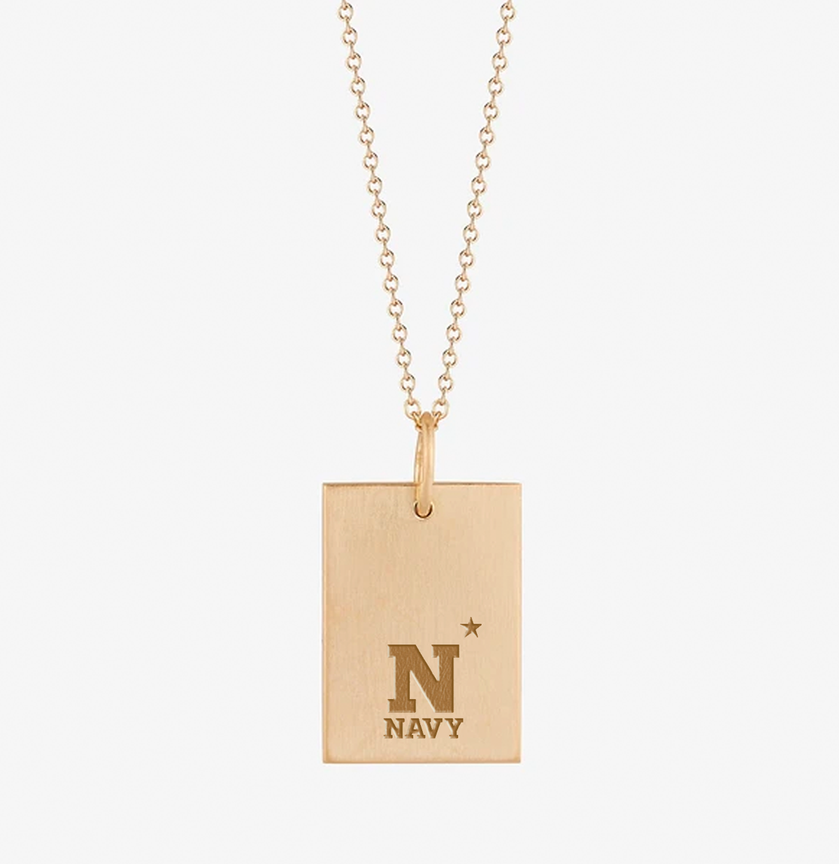 USNA N-Star Rectangle Pendant