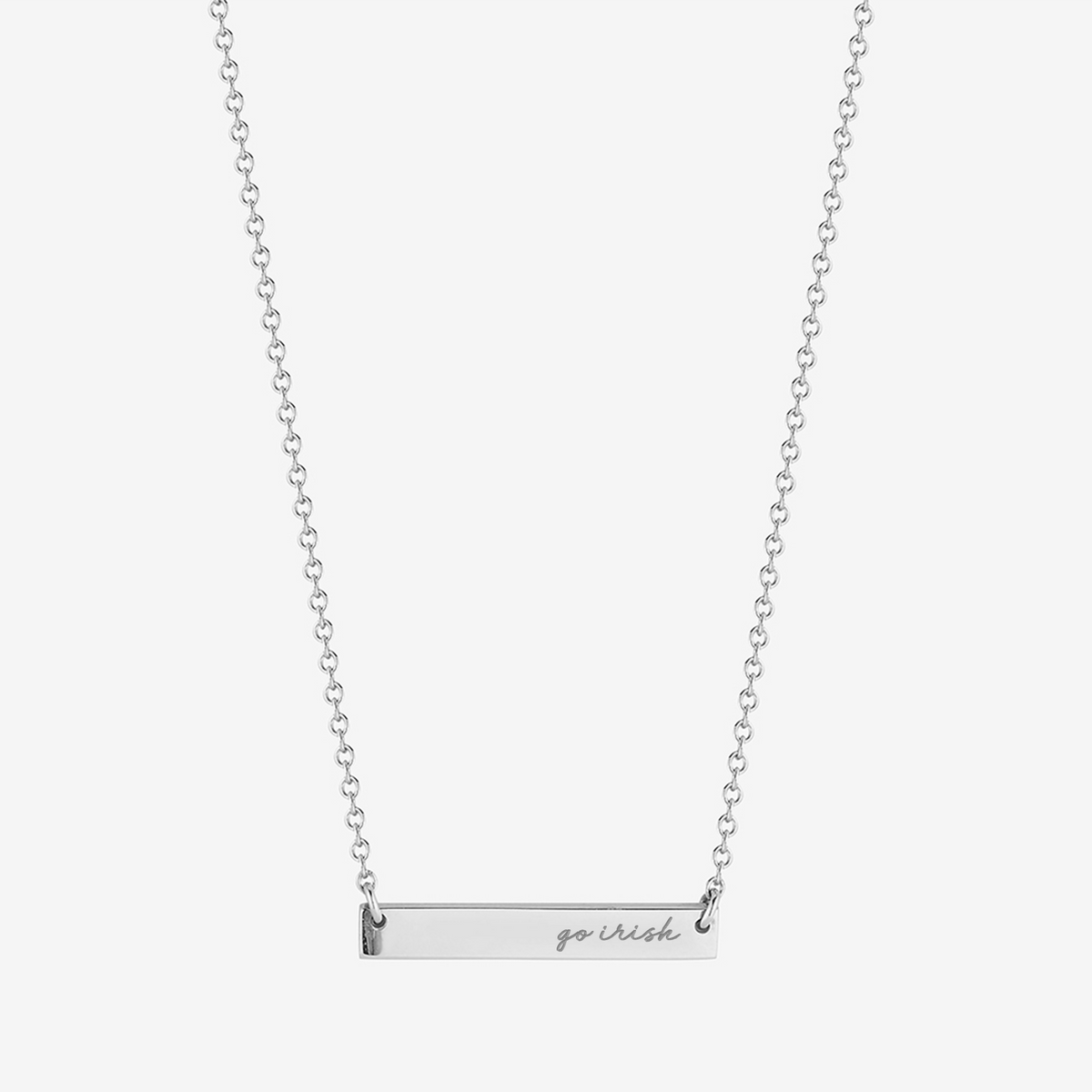 Notre Dame Go Irish Horizontal Bar Necklace