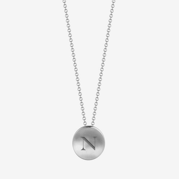 Sterling Silver Northeastern University N Logo Necklace