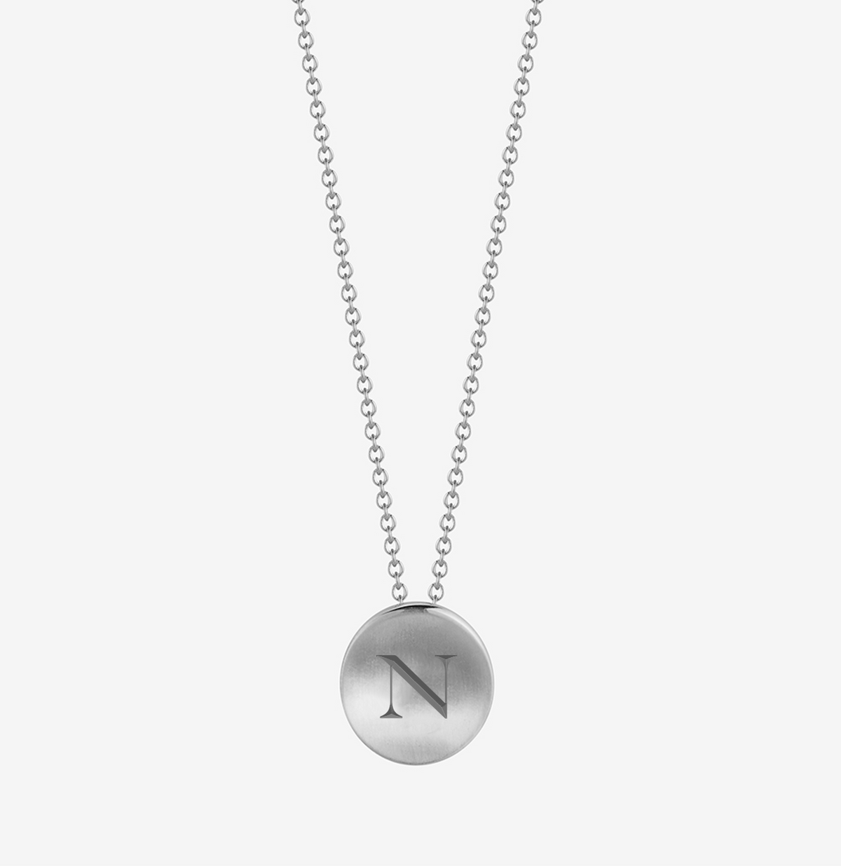Sterling Silver Northeastern University N Logo Necklace